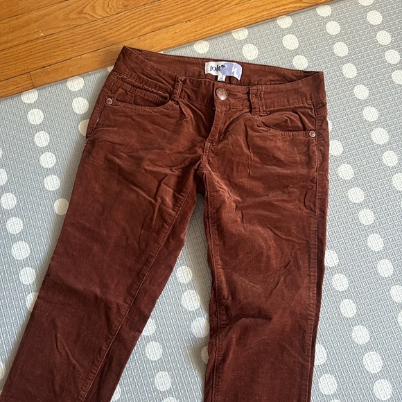 JOLT Rust Cognac Corduroy Tight Skinny Pant Size 1 - Picture 2 of 7